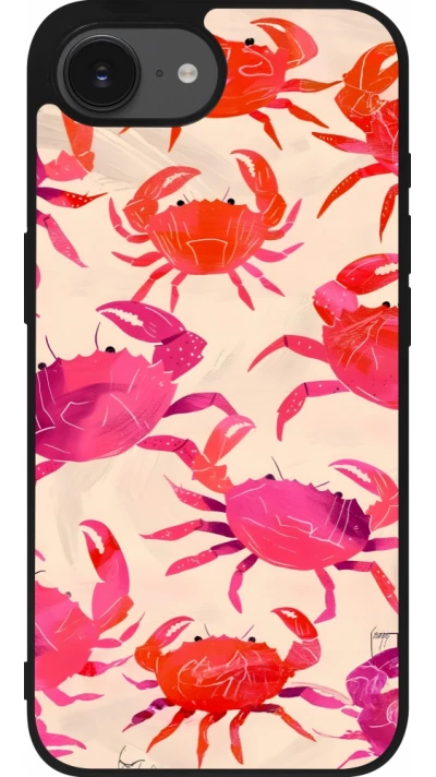 iPhone 16e Case Hülle - Silikon schwarz Crabs Paint