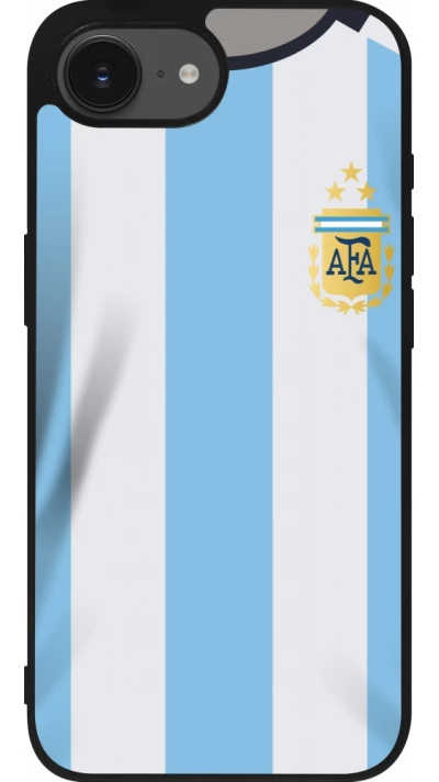 iPhone 16e Case Hülle - Silikon schwarz Argentinien 2022 personalisierbares Fussballtrikot