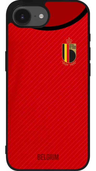 iPhone 16e Case Hülle - Silikon schwarz Belgien 2022 personalisierbares Fußballtrikot