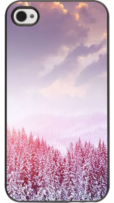 Coque iPhone 4/4s - Winter 22 Pink Forest
