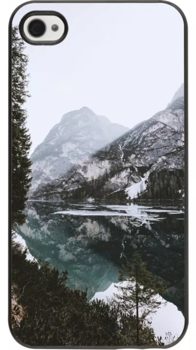 Coque iPhone 4/4s - Winter 22 snowy mountain and lake