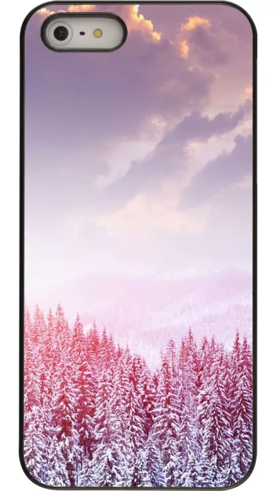 Coque iPhone 5/5s / SE (2016) - Winter 22 Pink Forest