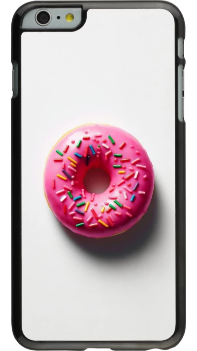 Coque iPhone 6 Plus / 6s Plus - Weißer Hintergrund, pinker Donut