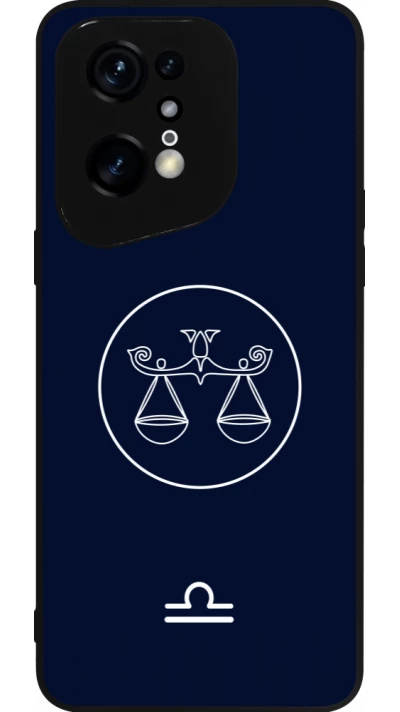 Coque OPPO Find X5 Pro - Silicone rigide noir Astrologie Balance