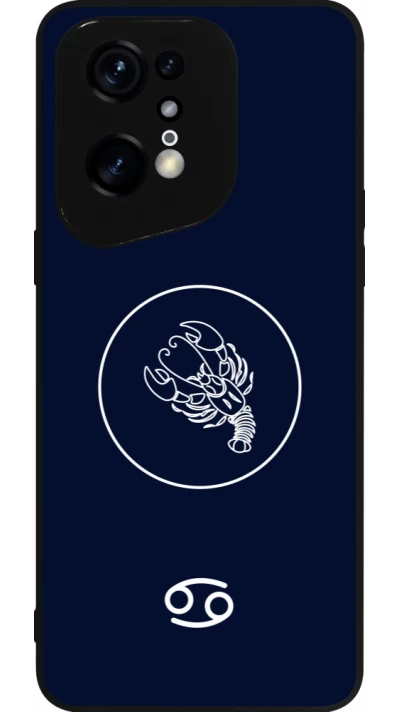 Coque OPPO Find X5 Pro - Silicone rigide noir Astrologie Cancer