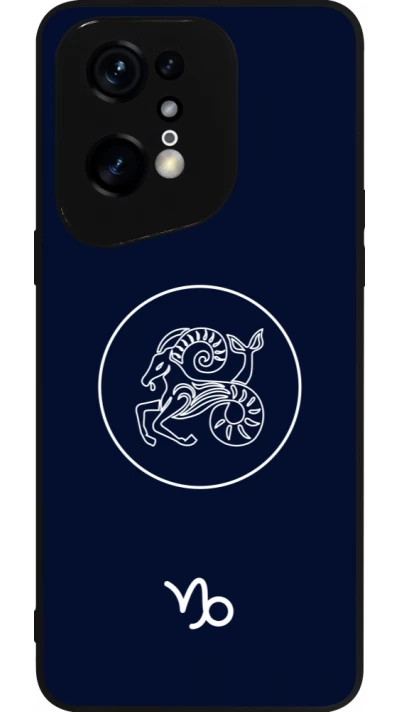 Coque OPPO Find X5 Pro - Silicone rigide noir Astrologie Capricorne