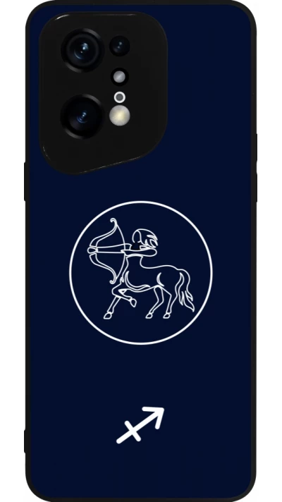 Coque OPPO Find X5 Pro - Silicone rigide noir Astrologie Sagittaire
