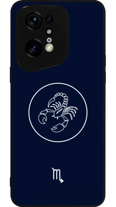 Coque OPPO Find X5 Pro - Silicone rigide noir Astrologie Scorpion