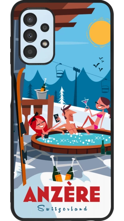 Coque Samsung Galaxy A13 5G - Silicone rigide noir Anzère Mountain Jacuzzi