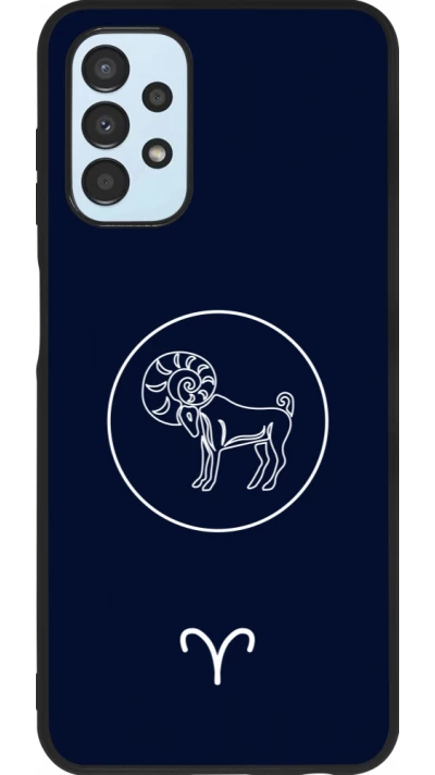 Coque Samsung Galaxy A13 5G - Silicone rigide noir Astrologie Bélier