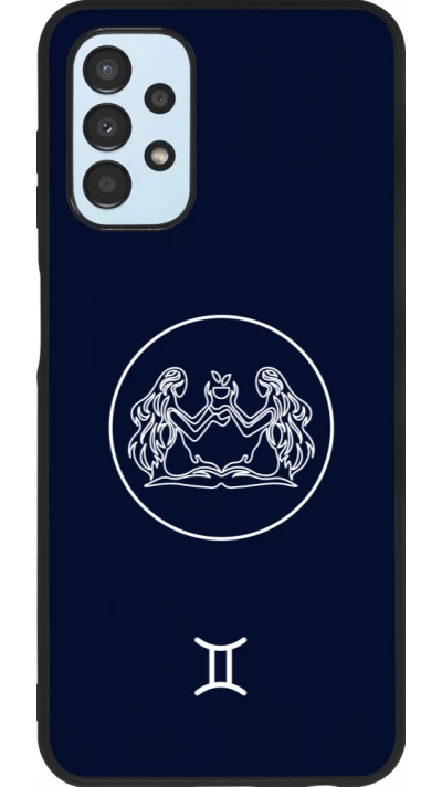 Coque Samsung Galaxy A13 5G - Silicone rigide noir Astrologie Gémeaux