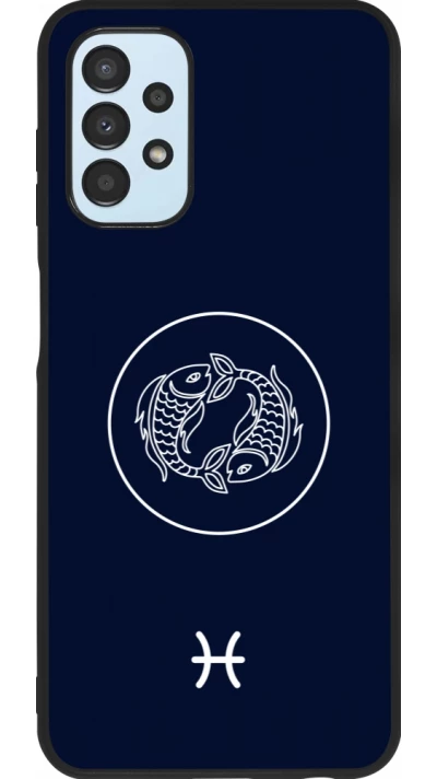 Coque Samsung Galaxy A13 5G - Silicone rigide noir Astrologie Poissons