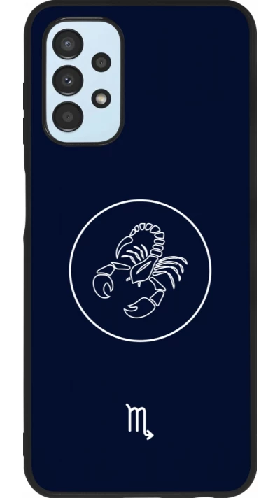 Coque Samsung Galaxy A13 5G - Silicone rigide noir Astrologie Scorpion