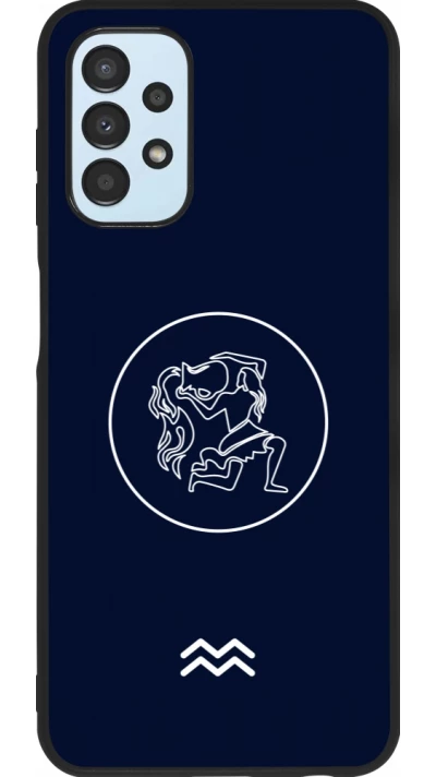 Coque Samsung Galaxy A13 5G - Silicone rigide noir Astrologie Verseau