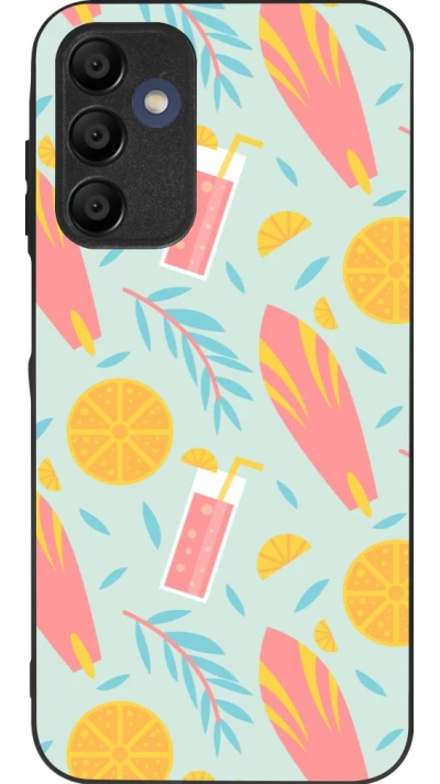 Coque Samsung Galaxy A16 - Silicone rigide noir Summer 2025 Pattern citron