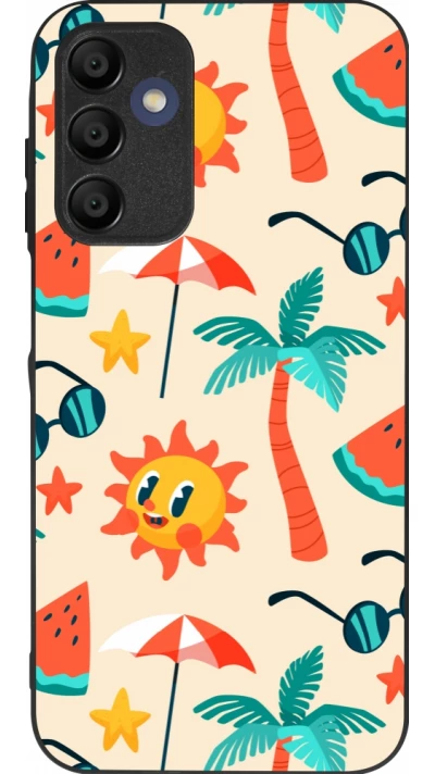 Coque Samsung Galaxy A16 - Silicone rigide noir Summer 2025 Pattern soleil