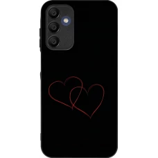 Coque Samsung Galaxy A16 - Silicone rigide noir Valentine 2023 attached heart