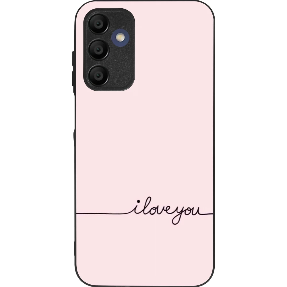 Coque Samsung Galaxy A16 - Silicone rigide noir Valentine 2023 i love you writing