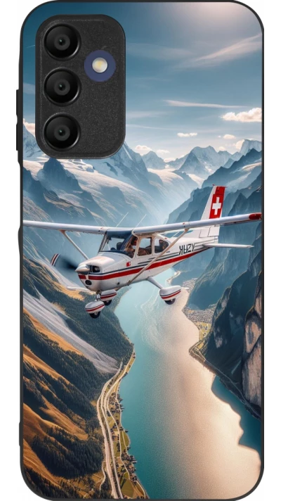 Coque Samsung Galaxy A16 - Silicone rigide noir Vol Alpin Suisse