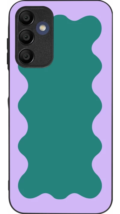 Coque Samsung Galaxy A16 - Silicone rigide noir Wavy Rectangle Green Purple