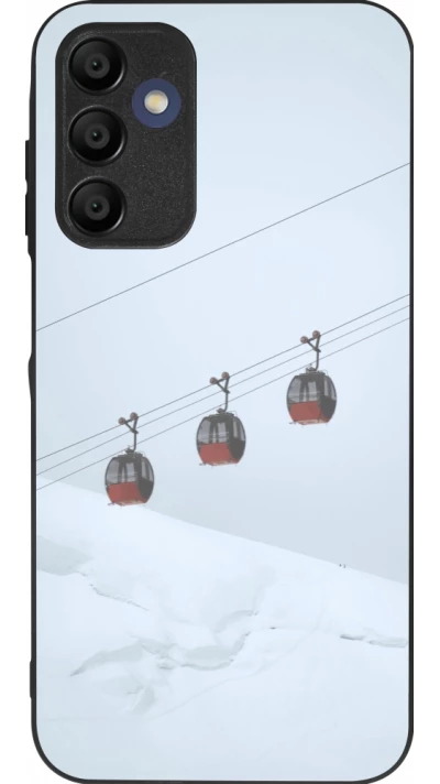 Coque Samsung Galaxy A16 - Silicone rigide noir Winter 22 ski lift