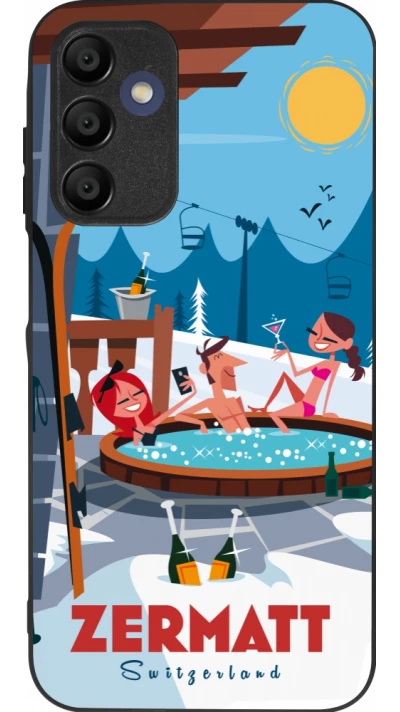 Coque Samsung Galaxy A16 - Silicone rigide noir Zermatt Mountain Jacuzzi
