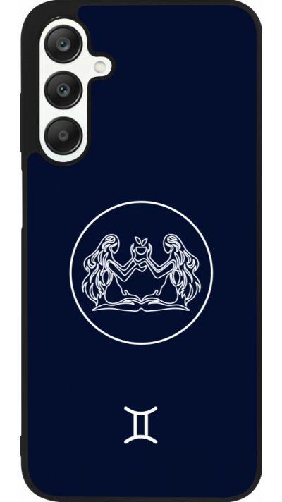 Coque Samsung Galaxy A25 - Silicone rigide noir Astrologie Gémeaux