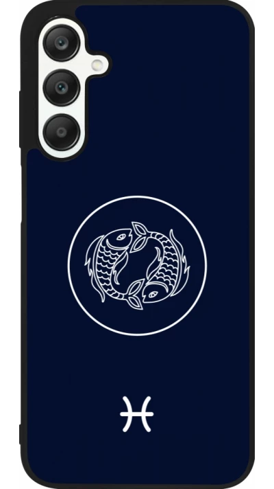 Coque Samsung Galaxy A25 - Silicone rigide noir Astrologie Poissons