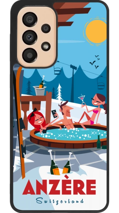 Coque Samsung Galaxy A33 5G - Silicone rigide noir Anzère Mountain Jacuzzi