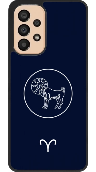 Coque Samsung Galaxy A33 5G - Silicone rigide noir Astrologie Bélier