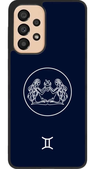 Coque Samsung Galaxy A33 5G - Silicone rigide noir Astrologie Gémeaux