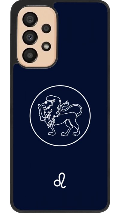 Coque Samsung Galaxy A33 5G - Silicone rigide noir Astrologie Lion