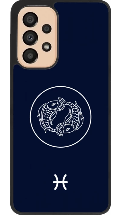 Coque Samsung Galaxy A33 5G - Silicone rigide noir Astrologie Poissons