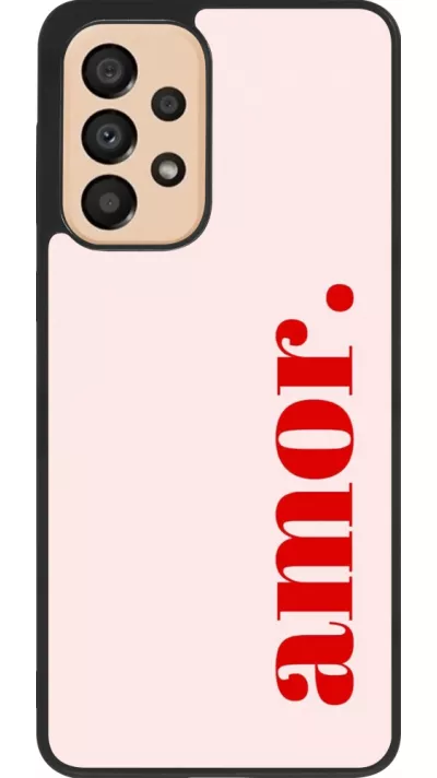 Coque Samsung Galaxy A33 5G - Silicone rigide noir Valentine 2024 amor