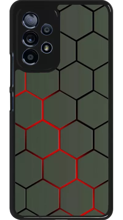 Samsung Galaxy A53 5G Case Hülle - Geometric Line red