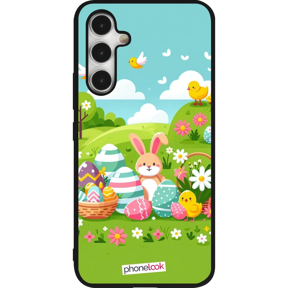 Samsung Galaxy A54 Case Hülle - Silikon schwarz Ostern 2025 Gruen
