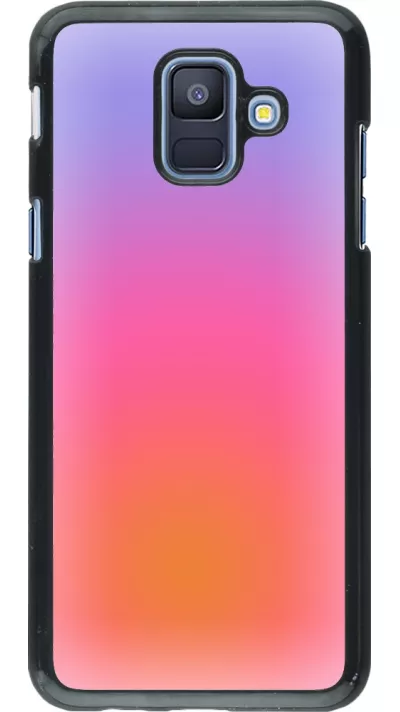 Coque Samsung Galaxy A6 - Orange Pink Blue Gradient