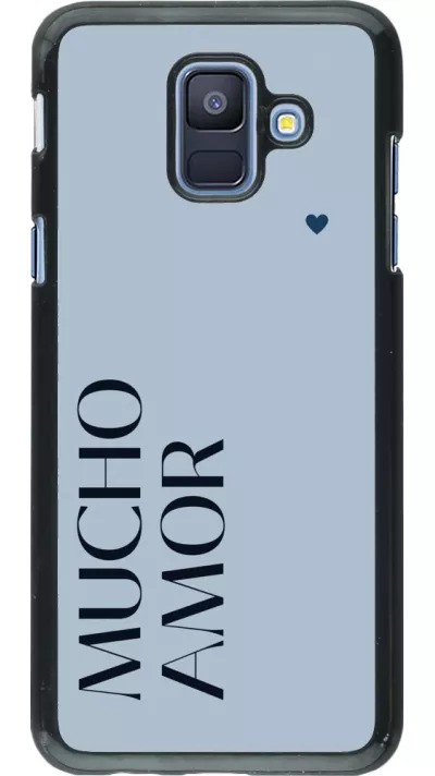 Coque Samsung Galaxy A6 - Valentine 2024 mucho amor azul