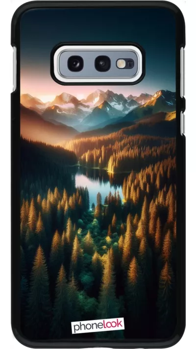 Samsung Galaxy S10e Case Hülle - Sonnenuntergang Waldsee