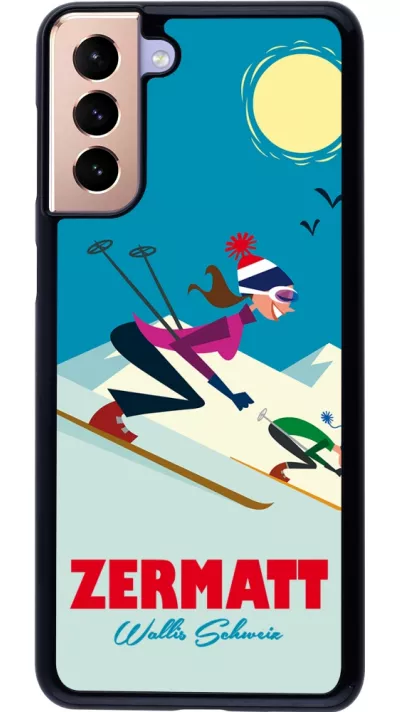 Coque Samsung Galaxy S21+ 5G - Zermatt Ski Downhill