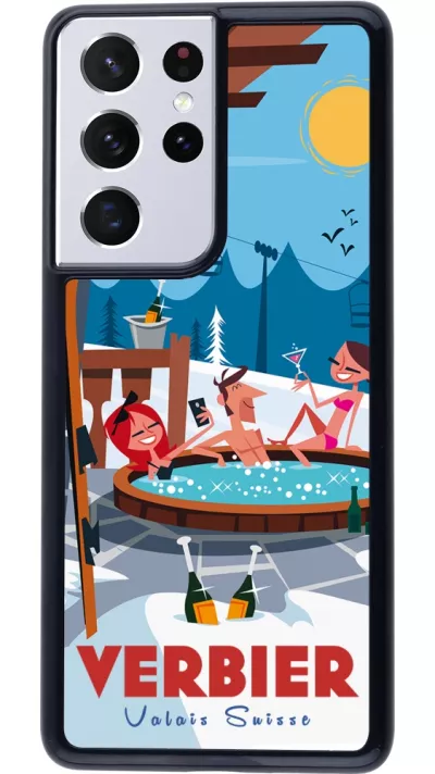 Coque Samsung Galaxy S21 Ultra 5G - Verbier Mountain Jacuzzi