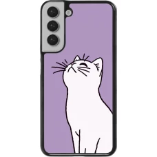 Samsung Galaxy S22+ Case Hülle - Chat auf lila Hintergrund