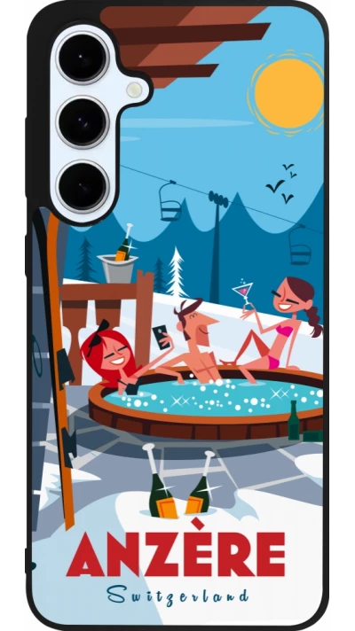 Samsung Galaxy S24 FE Case Hülle - Silikon schwarz Anzère Mountain Jacuzzi