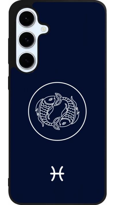 Samsung Galaxy S24 FE Case Hülle - Silikon schwarz Astrologie Fische