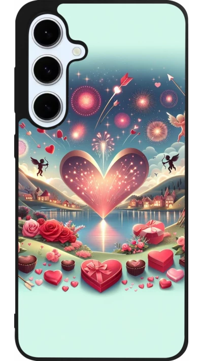 Samsung Galaxy S24 FE Case Hülle - Silikon schwarz Valentin 2025 Schick
