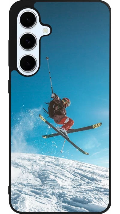 Samsung Galaxy S24 FE Case Hülle - Silikon schwarz Winter 22 Ski Jump
