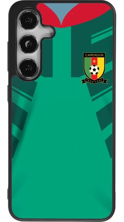 Samsung Galaxy S25 Case Hülle - Silikon schwarz Kamerun 2022 personalisierbares Fussballtrikot