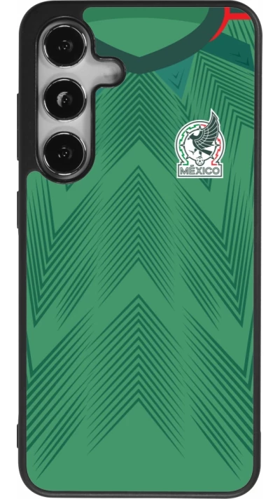 Samsung Galaxy S25 Case Hülle - Silikon schwarz Mexiko 2022 personalisierbares Fussballtrikot