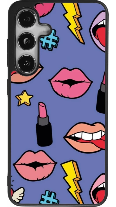 Samsung Galaxy S25 Case Hülle - Silikon schwarz Lips and lipgloss