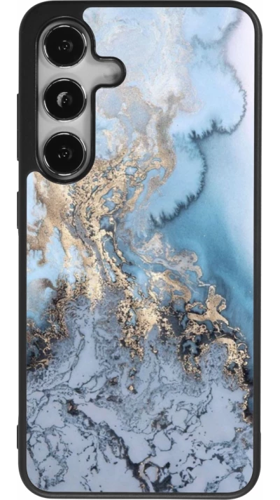 Samsung Galaxy S25 Case Hülle - Silikon schwarz Marble 04